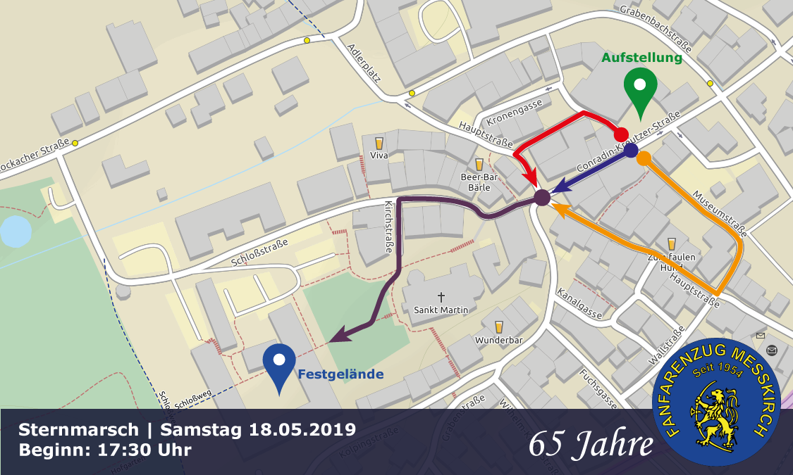 FZ Mekirch 65Jahre Samstag Sternmarsch